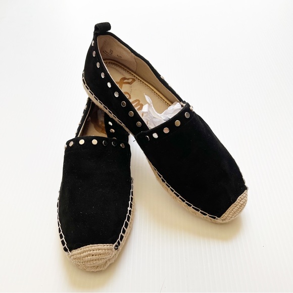 Sam Edelman Shoes Sam Edelman Black Suede Koda Leather Espadrille 7
